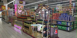味事达、海天超市陈列架展示架制作安装